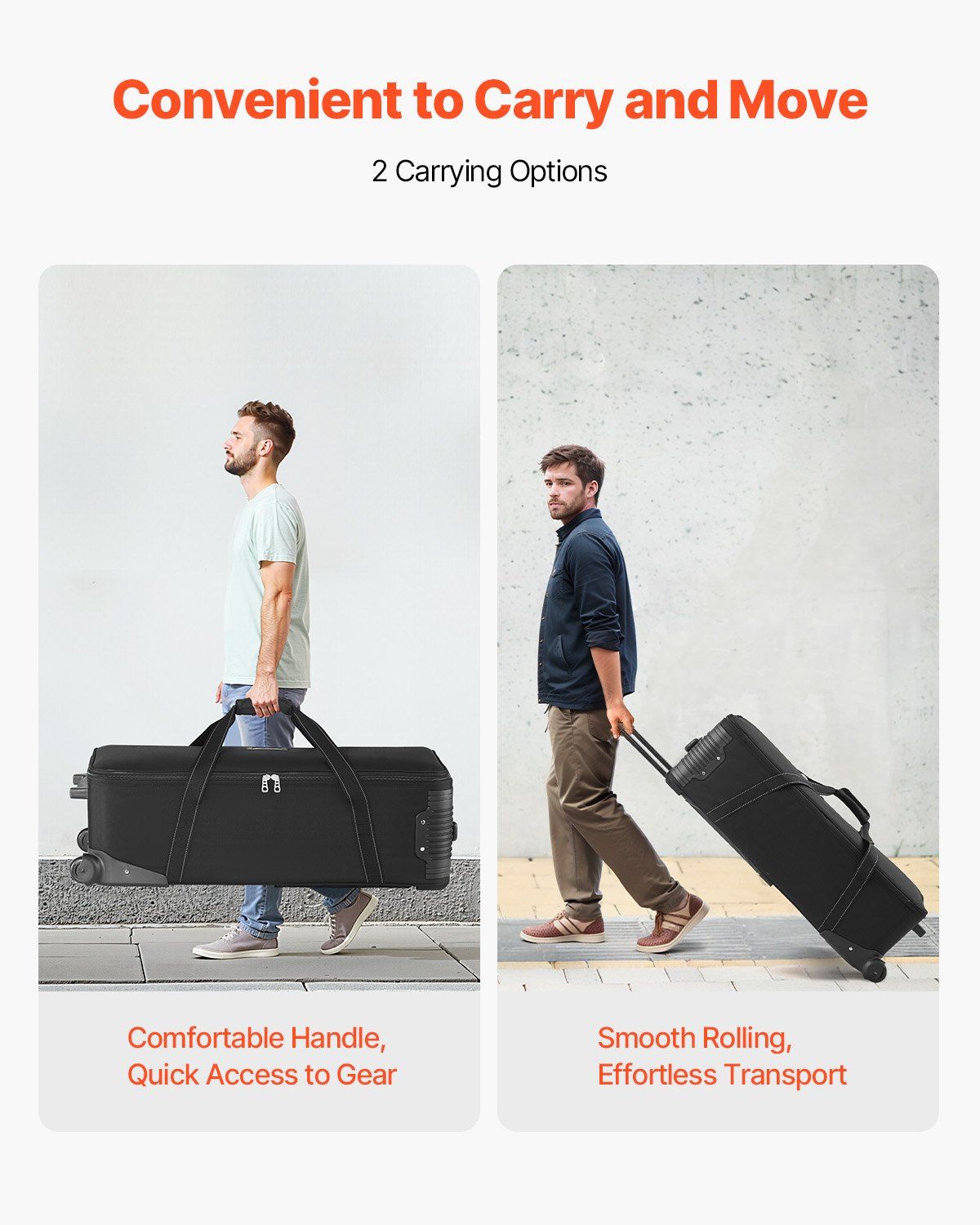 Studio Equipment Trolley Case (35.83 x 11.81 x 14in) Rolling Camera Bag - BagNook