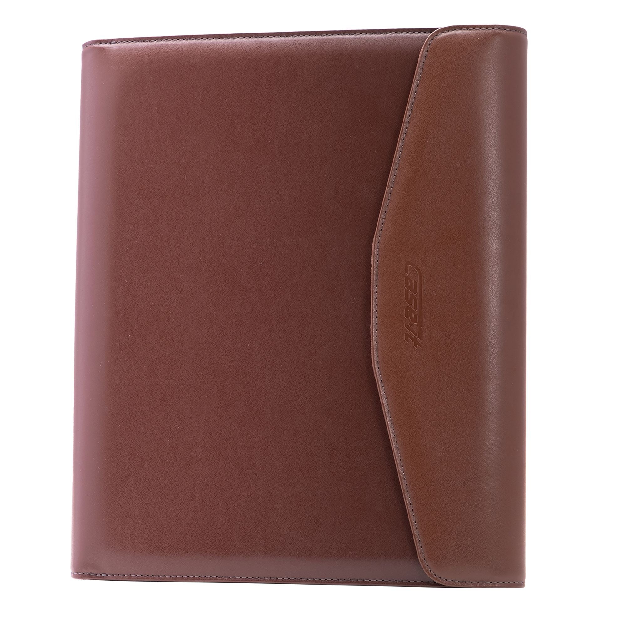 (brown)The V.P Pro Faux Leather Tri Fold Padfolio - It fits a tablet! - BagNook