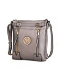Load image into Gallery viewer, (pewter)Lilian Vegan Leather Crossbody by Mia k - BagNook