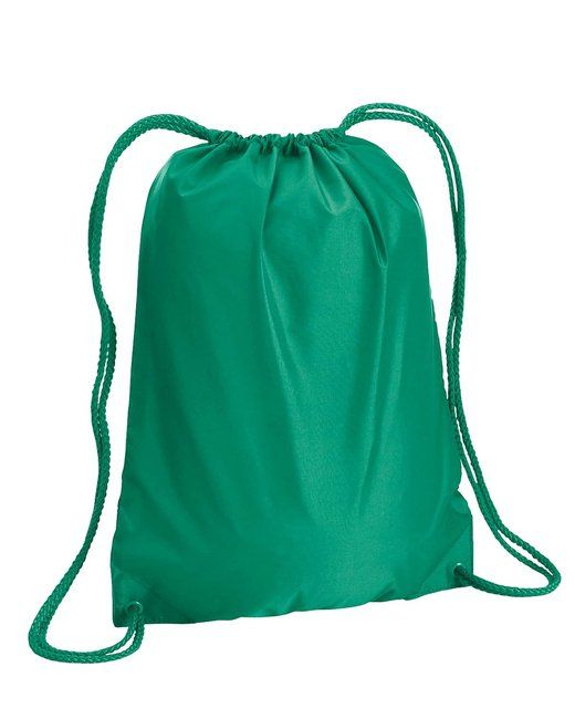 (kelly green) Drawstring Backpack 14" x 18" - bagNook