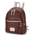 Load image into Gallery viewer, (chocolate)Alice Backpack Vegan Leather by Mia k - BagNook