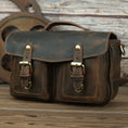 Load image into Gallery viewer, The Faust Leather Camera Bag | Vintage Messenger Bag - BagNook