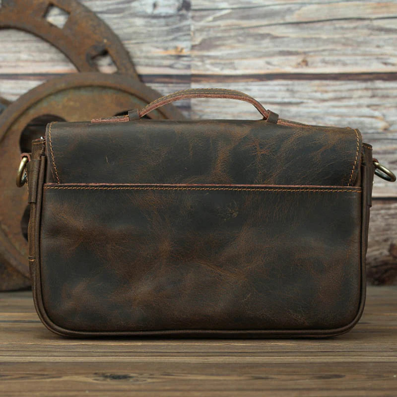 The Faust Leather Camera Bag | Vintage Messenger Bag - BagNook