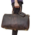 Load image into Gallery viewer, (dark brown)The Brandt Weekender | Small Leather Duffle Bag - BagNook