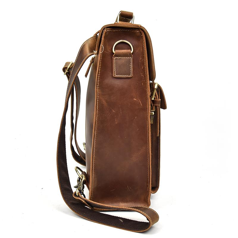 (brown)The Vali Backpack | Handmade Vintage Leather - BagNook