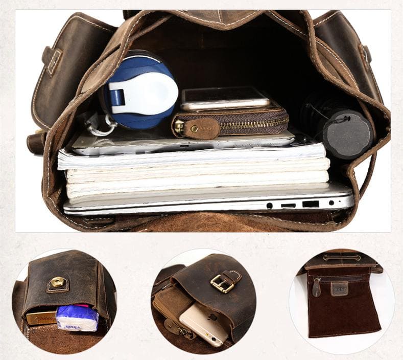 The Thorsen Backpack | Small Handmade Genuine Leather Backpack - BagNook