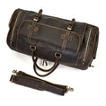 Load image into Gallery viewer, (dark brown)The Bard Weekender | Handmade Leather Duffel - BagNook