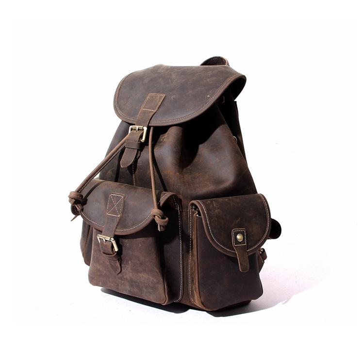 (dark brown)The Asmund Backpack | Genuine Leather Rucksack - BagNook