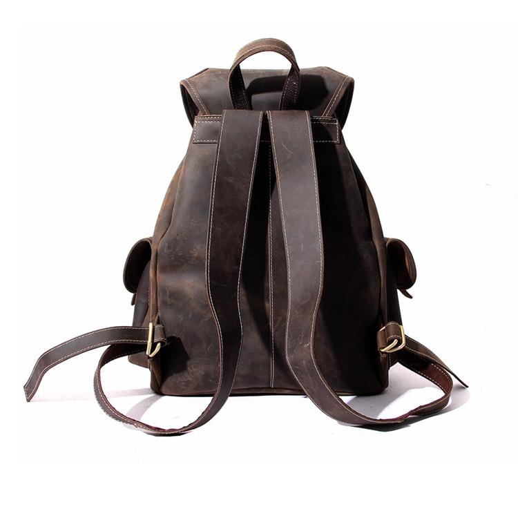 (dark brown)The Asmund Backpack | Genuine Leather Rucksack - BagNook
