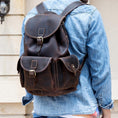 Load image into Gallery viewer, (dark brown)The Asmund Backpack | Genuine Leather Rucksack - BagNook