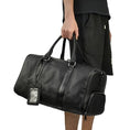 Load image into Gallery viewer, (black)The Endre Weekender | Vintage Leather Duffle Bag - BagNook