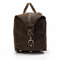 Load image into Gallery viewer, (dark brown)The Eira Duffel Bag | Vintage Leather Weekender - BagNook