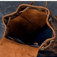 Load image into Gallery viewer, The Olaf Rucksack | Vintage Leather Travel Backpack w/adj Straps - BagNook