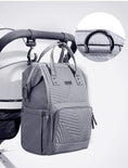 Load image into Gallery viewer, (gray)Sunveno Quilted Diaper Bag - BagNook