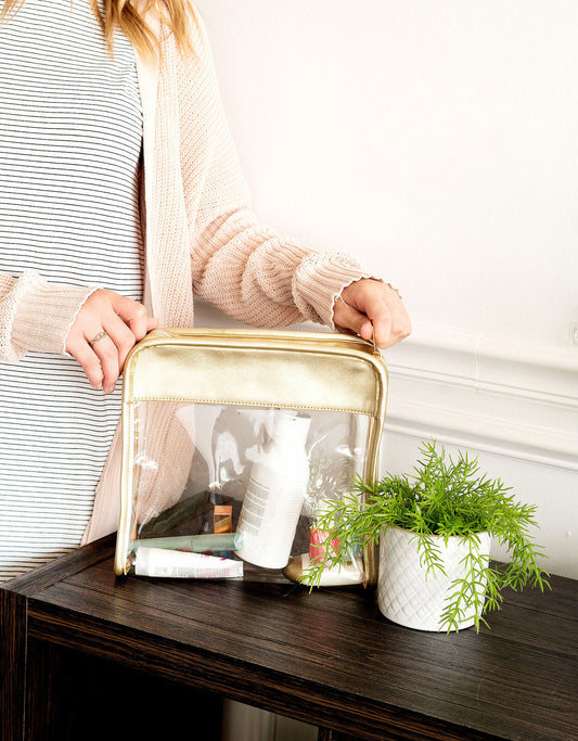 Gold Jet Setter Toiletry Bag - Viv & Lou® - BagNook