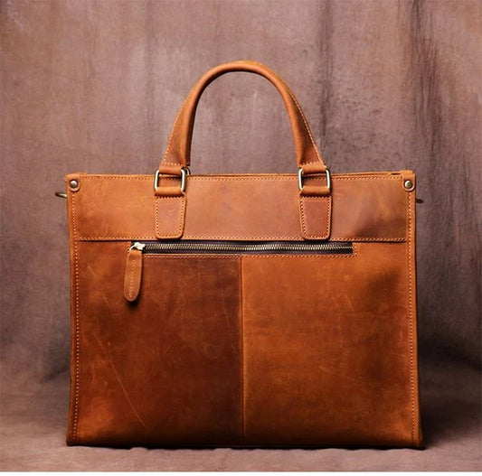 The Dagmar Leather Briefcase | Vintage Leather Messenger Bag - BagNook