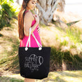 Load image into Gallery viewer, Viv & Lou Castaway Tote | Summer Nights, Ball Park Lights, Black
