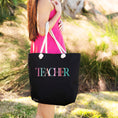 Load image into Gallery viewer, Viv & Lou Castaway Tote | Teacher, Black

