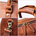 Load image into Gallery viewer, (brown)The Brandt Weekender | Small Leather Duffle Bag - BagNook
