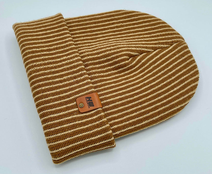 Cuffed Traditional Wide Ribbed, Beige/Brown