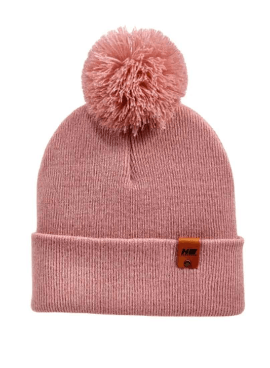 HAAKWEAR Pom Pom Beanie - Made in USA - Pearl Pink
