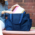 Load image into Gallery viewer, Navy Carry All - Large Roomy Tote - Viv & Lou® - BagNook
