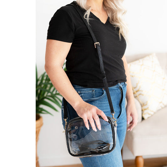 Blair Clear Crossbody Bag - Viv & Lou® - Black - BagNook