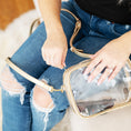 Load image into Gallery viewer, Blair Clear Crossbody Bag - Viv & Lou® - Gold - BagNook
