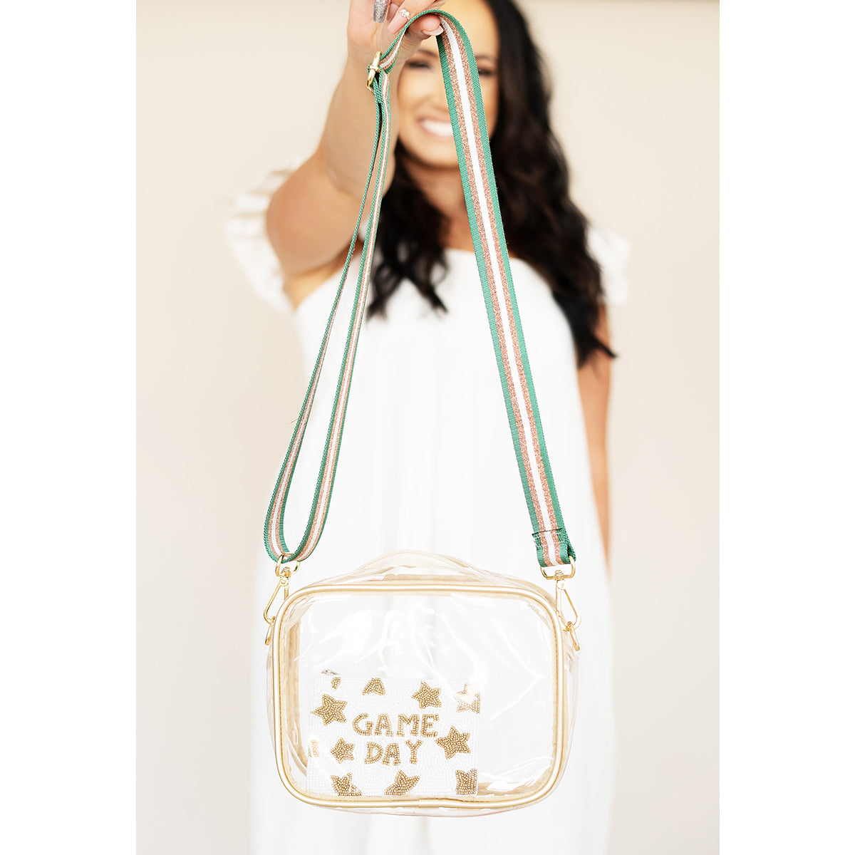 Blair Clear Crossbody Bag - Viv & Lou® - Gold - BagNook