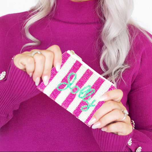 Jolly Stripe Beaded Coin Purse by Viv & Lou® - BagNook
