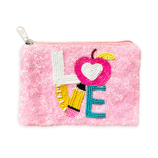 Teach Your Heart Out Beaded Coin Purse by Viv & Lou® - BagNook