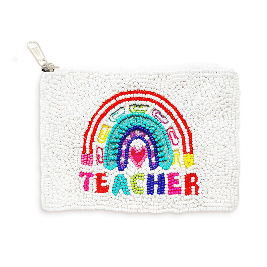 Teacher Beaded Coin Purse by Viv & Lou® - BagNook