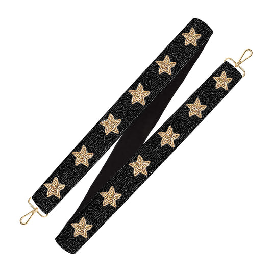 Black & Gold Star Beaded - Cross Strap by Viv & Lou® - BagNook