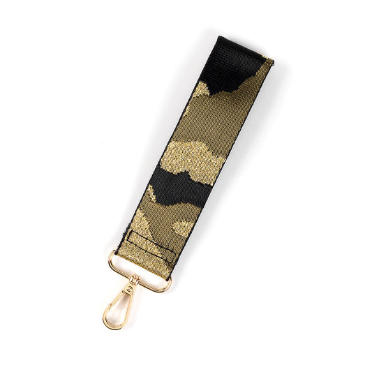 Camo - Wristlet Strap w/gold tone metal hardware by Viv & Lou® - BagNook