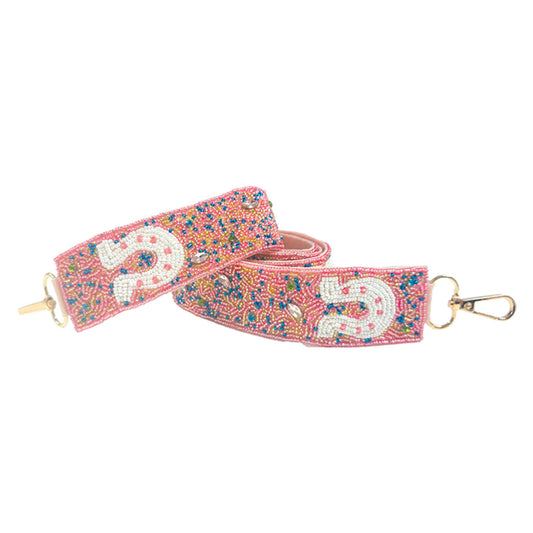 Pink Horseshoe Beaded - Cross Strap by Viv & Lou® - BagNook