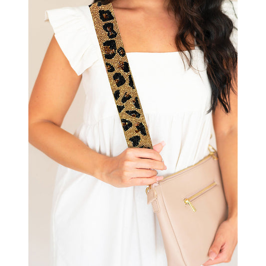 Leopard Beaded - Crossbody Strap by Viv & Lou® - BagNook