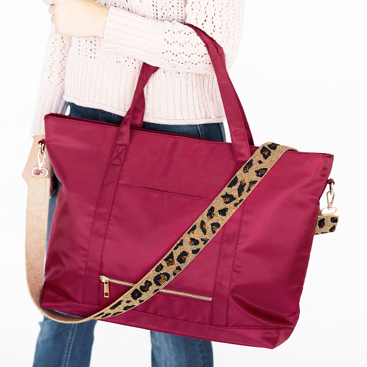 Leopard Beaded - Crossbody Strap by Viv & Lou® - BagNook