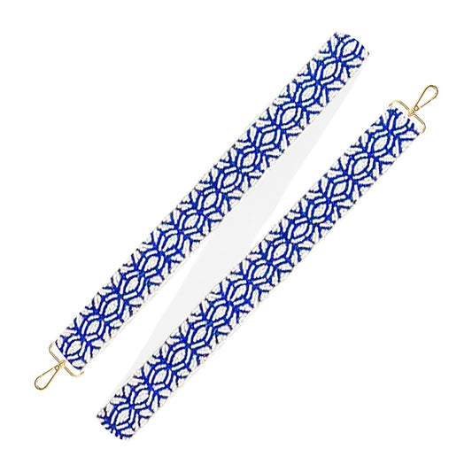 Royal Blue Trellis Beaded - Cross Strap by Viv & Lou® - BagNook