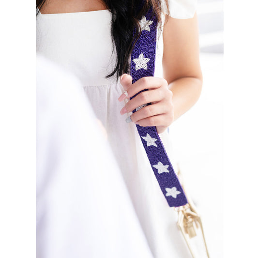 Purple Star Beaded - Cross Strap by Viv & Lou® - BagNook