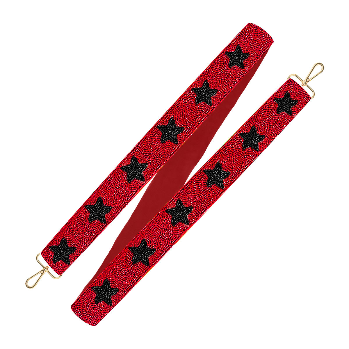 Red & Black Star Beaded - Cross Strap by Viv & Lou® - BagNook