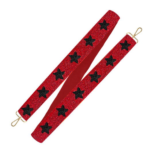 Red & Black Star Beaded - Cross Strap by Viv & Lou® - BagNook