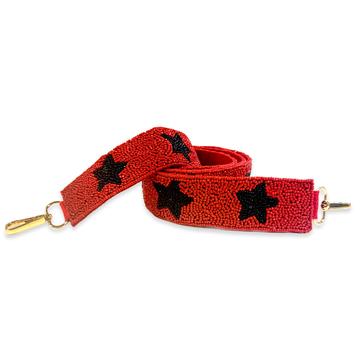 Red & Black Star Beaded - Cross Strap by Viv & Lou® - BagNook
