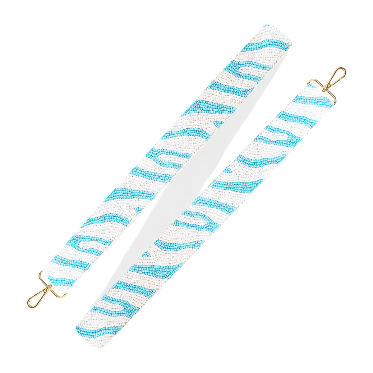 Light Blue Tiger Stripe Beaded - Cross Strap by Viv & Lou® - BagNook