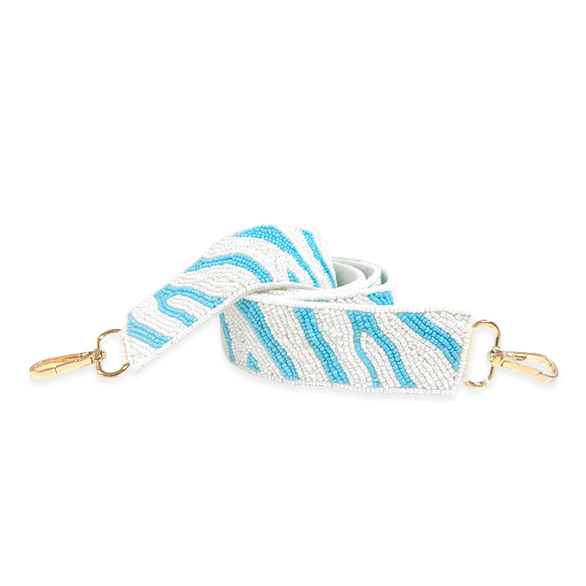 Light Blue Tiger Stripe Beaded - Cross Strap by Viv & Lou® - BagNook