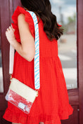 Load image into Gallery viewer, Light Blue Tiger Stripe Beaded - Cross Strap by Viv & Lou® - BagNook
