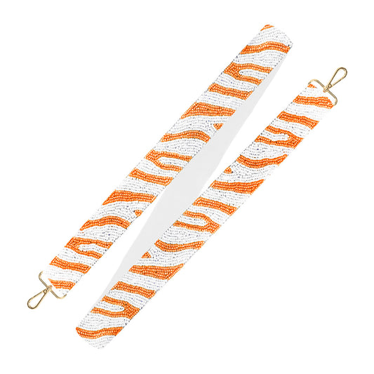 Orange Tiger Stripe Beaded - Cross Strap by Viv & Lou® - BagNook