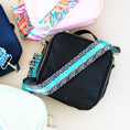 Load image into Gallery viewer, Aqua Stripe Dot Cross Strap by Viv & Lou® - BagNook
