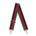 Load image into Gallery viewer, Black, Red & Green Stripe Cross Strap by Viv & Lou® - BagNook
