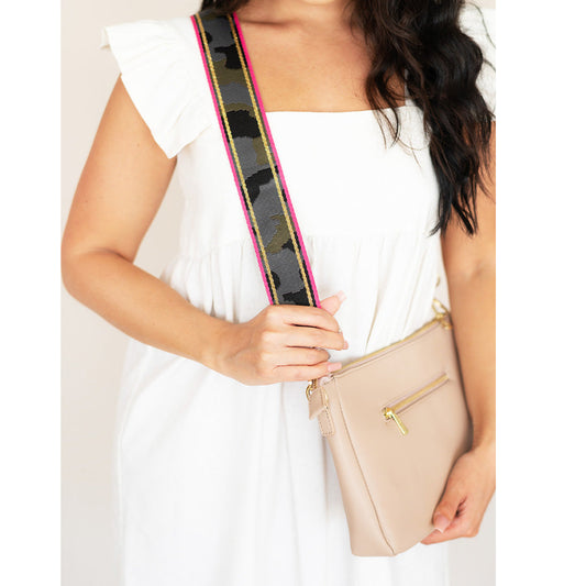 Camo Hot Pink Cross Strap by Viv & Lou® - BagNook