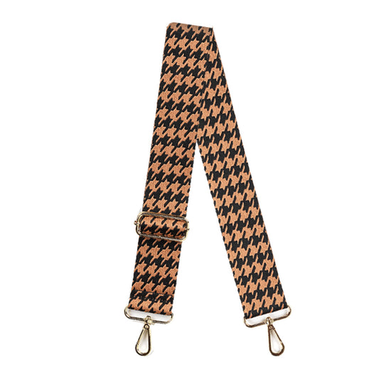 Camel & Black Houndstooth Cross Strap by Viv & Lou® - BagNook